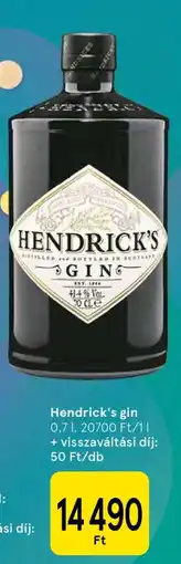 Tesco Hendrick's Gin ajánlat