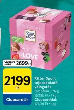 Tesco Ritter Sport tejcsokoládé-válogatás ajánlat