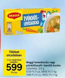 Tesco Maggi leveskocka vagy pörköltzaft-ízesítő kocka ajánlat