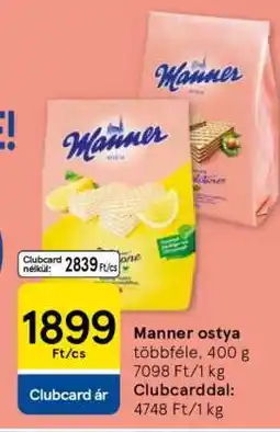 Tesco Manner Ostya ajánlat