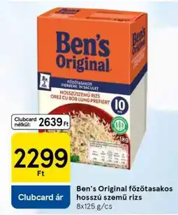 Tesco Ben's Original főzőtasakos hosszú szemű rizs ajánlat