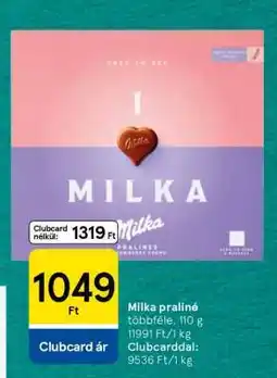 Tesco Milka praliné ajánlat