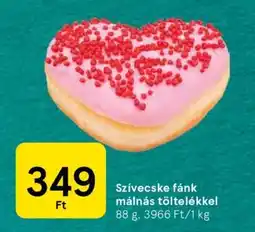 Tesco Szivecske fánk málnás töltelékkel ajánlat