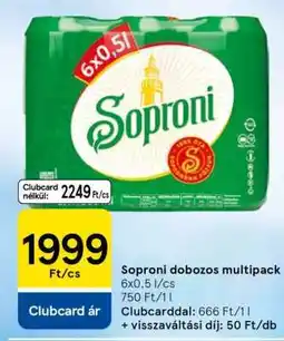Tesco Soproni dobozos multipack ajánlat
