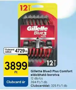 Tesco Gillette Blue3 Plus Comfort eldobható borotva ajánlat
