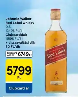 Tesco JOHNNIE WALKER Red Label Whisky ajánlat