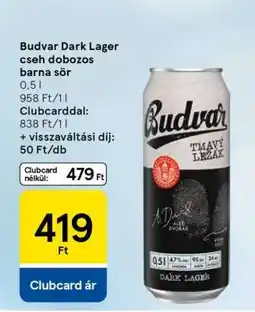 Tesco Budvar Dark Lager ajánlat