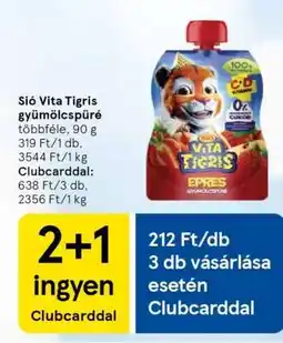 Tesco SIÓ Vita Tigris Gyümölcspüré ajánlat