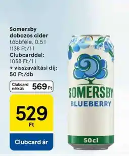 Tesco Somersby dobozos cider ajánlat