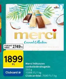 Tesco Merci kókuszos csokoládéválogatás ajánlat