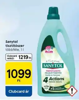 Tesco Sanytol tisztítószer ajánlat