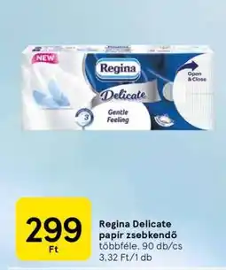 Tesco Regina Delicate papír zsebkendő ajánlat
