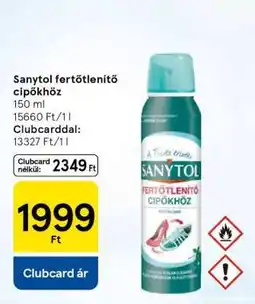 Tesco Sanytol fertőtlenítő cipőkhöz ajánlat