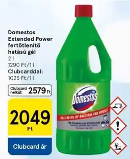 Tesco Domestos Extended Power fertőtlenítő hatású gél ajánlat