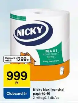 Tesco Nicky Maxi konyhai papírtörlő ajánlat