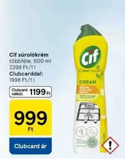 Tesco CIF Súrolókrém ajánlat