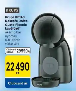 Tesco Krups KP1A3 Nescafe Dolce Gusto Piccolo kávéfőző ajánlat
