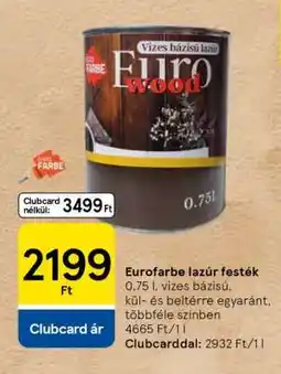 Tesco Eurofarbe lazúr festék ajánlat