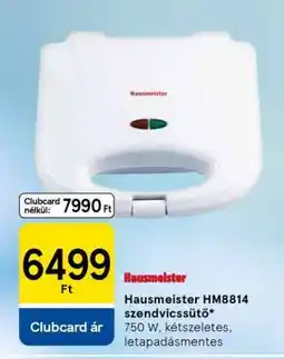 Tesco Hausmeister HM8814 szendvicssütő ajánlat