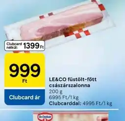 Tesco LE&CO füstölt-főtt császárszalonna ajánlat