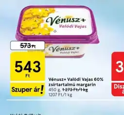 Tesco Vénusz+ Valdi Vajas margarin ajánlat