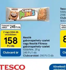Tesco Nestlé CINI MINIS gabonapehely-szelet ajánlat