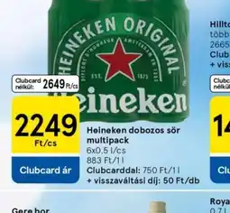 Tesco HEINEKEN dobozos sör ajánlat