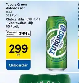 Tesco Tuborg Green dobozos sör ajánlat