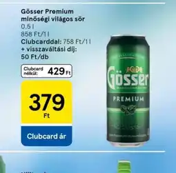 Tesco Gösser Premium világos sör ajánlat