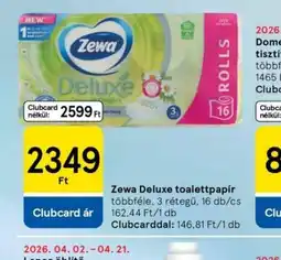 Tesco Zewa Deluxe toalettpapír ajánlat