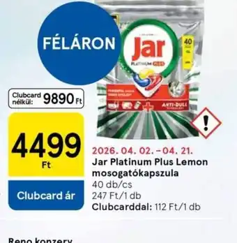 Jar Platinum Plus mosogatkapszula