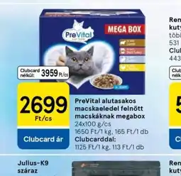 Tesco PreVital alutasakos macskaeledel ajánlat