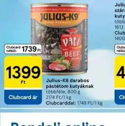 Tesco Julius-K9 darabos pástétom ajánlat