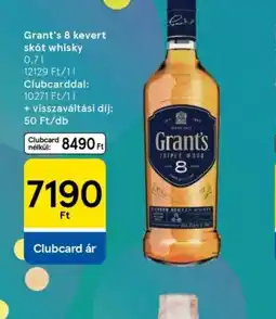 Tesco Grant's 8 kevert skt whisky ajánlat