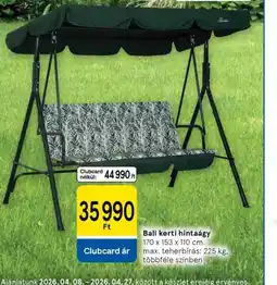 Tesco Bali kerti hintaágy ajánlat