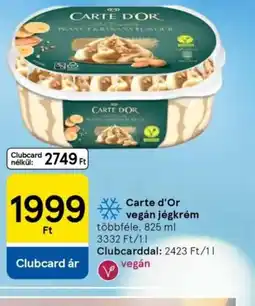 Tesco Carte d'Or vegán jégkrém ajánlat