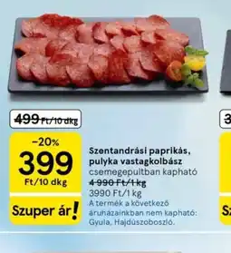 Tesco Szentandrási pulyka vastagkolbász ajánlat