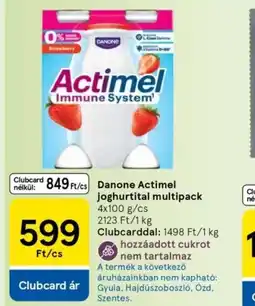 Tesco Danone Actimel joghurtital ajánlat