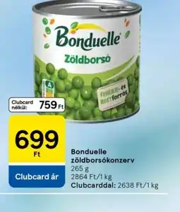 Tesco Bonduelle zöldborskonzerv ajánlat