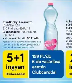 Tesco Szentkirályi ásványvíz ajánlat