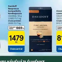 Tesco Davidoff Nespresso kávékapszula ajánlat