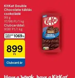 Tesco KitKat Double Chocolate táblás csokoládé ajánlat