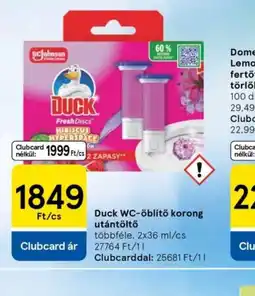 Tesco DUCK WC-öblítő korong utántöltő ajánlat