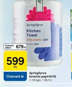 Tesco Springforce konyhai papírtörlő ajánlat