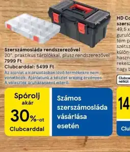 Tesco Szerszámosláda rendszerezővel ajánlat