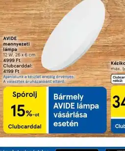 Tesco AVIDE mennyezeti lámpa ajánlat