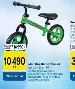Tesco Monster fiú futbicikli ajánlat