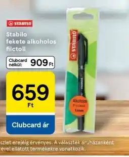 Tesco Stabilo fekete alkoholos filctoll ajánlat