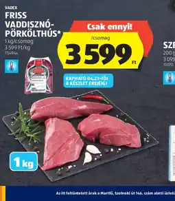 ALDI VADEX FRISS VADDISZN-PÖRKÖLTHÚS ajánlat