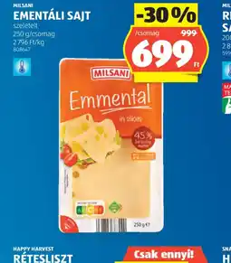 ALDI MILSANI EMMENTÁLI SAJT ajánlat